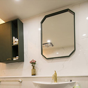 8각 스퀘어 우드 미러  ME5, ME6 (2size, 8color) 욕실거울 벽걸이거울 화장실리모델링